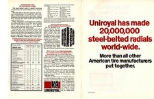 1972 Uniroyal 20000000 Steel Belted Radial Tires Middlebury Ct 2-page Print Ad 1972 Uniroyal 20000000 Steel Belted Radial Tires Middlebury Ct 2-page Print Ad