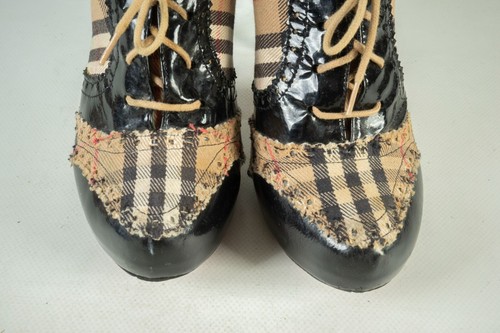 Vintage Burberrys London Nova Check Heels Shoes Size 37 - Picture 3 of 9