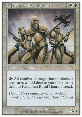 Magic the Gathering MTG Kjeldoran Royal Guard (23) Seventh Edition   LP