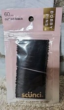   New Scunci Hair Accessories 2" Metal Curved Black Bobby Pins 60 Pack