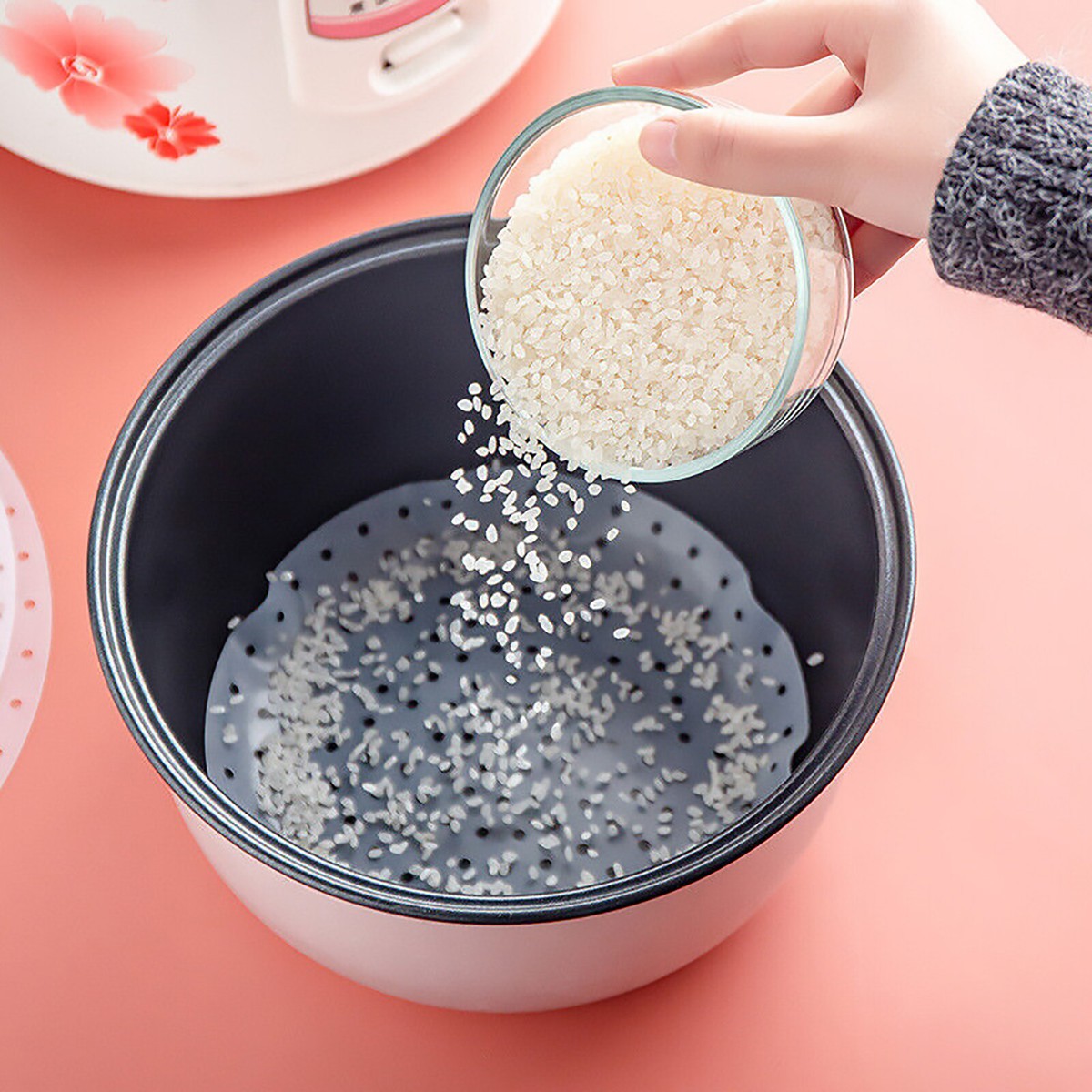 Silicone Rice Cooker Pad - 30cm Diameter Burnt Proof Mat, Reusable Non-Stick For Commercial Cookers - View #5