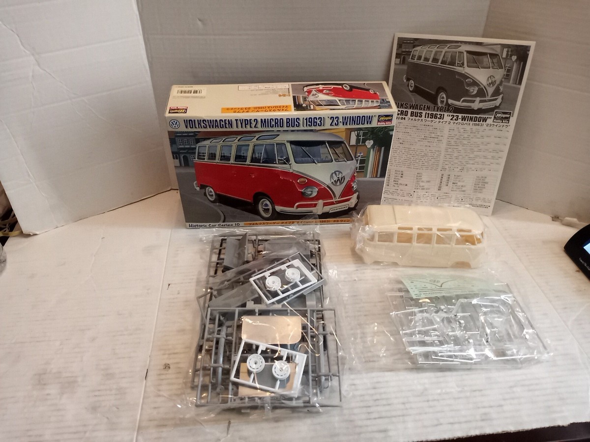 Hasegawa 1/24 Model Volkswagen Microbus 1963 Plastic Unassembled