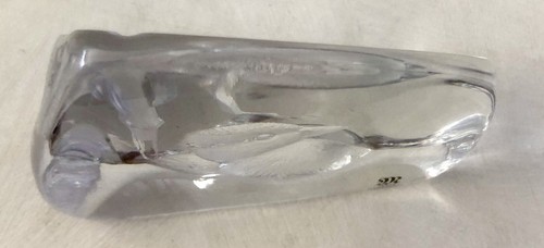 Lead Crystal Paperweight Duck Chick Mats Jonasson Sweden Art Glass Sculpture - Picture 5 of 12