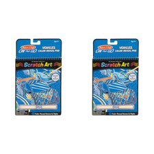 2x Melissa & Doug On The Go Scratch Art Pad Vehicles Kids/Childrens Toy 5+
