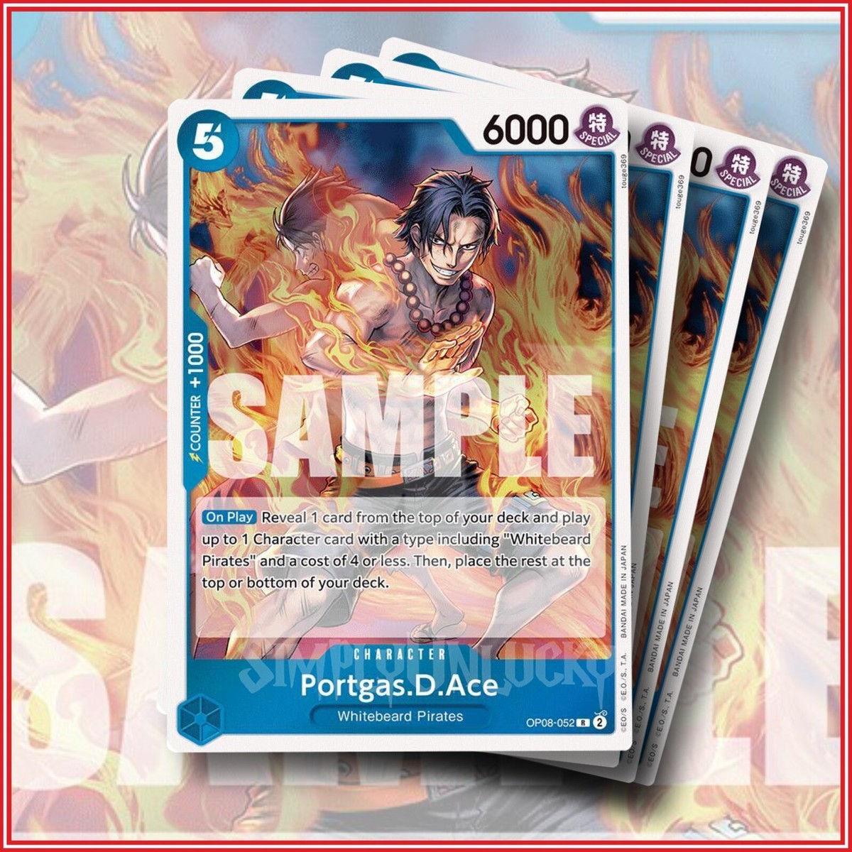 ONE PIECE TCG: Portgas.D.Ace OP08-052 x4 | Rare Two Legends | eBay