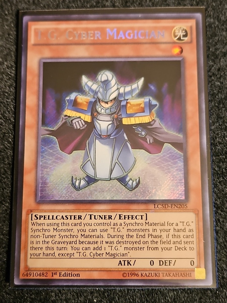 Yu-Gi-Oh TCG- T.G. Cyber Magician 1st Edition Secret Rare LC5D 