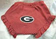NCAA Georgia Bulldogs Red Pin Dot Ruffled Pants Circle G Logo Two Feet Ahead 178