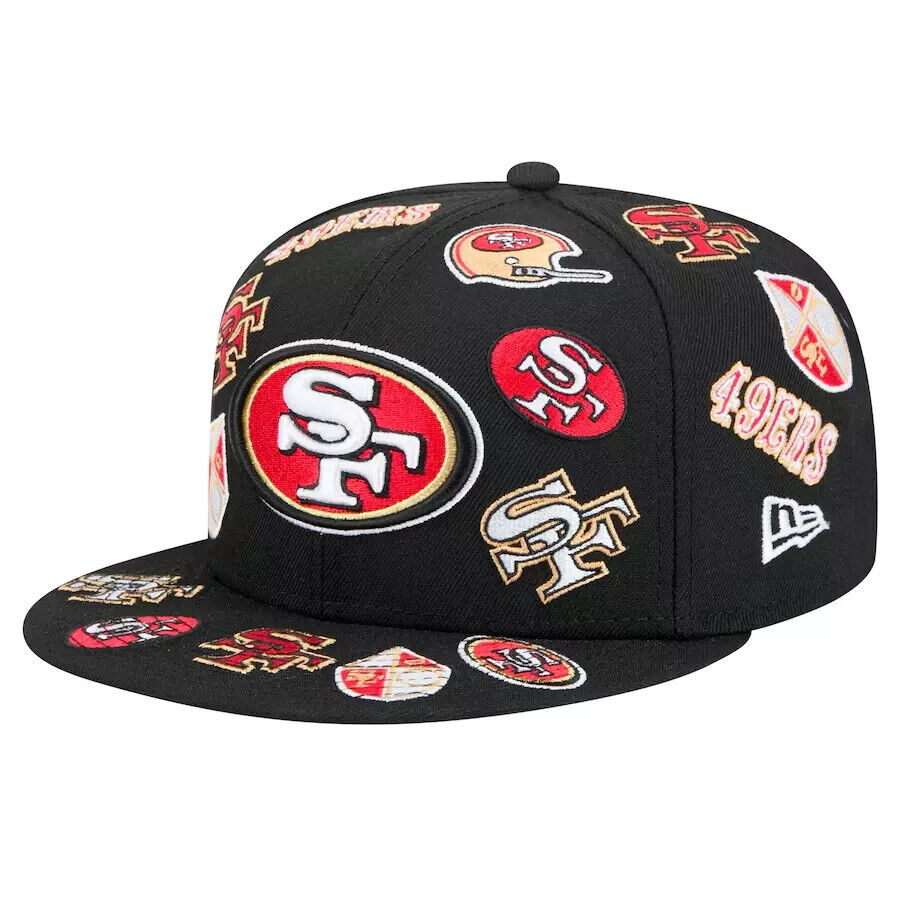 San Francisco 49ers New Era All Over 9FIFTY Snapback Hat Cap San Francisco 49ers New Era All Over 9FIFTY Snapback Hat Cap