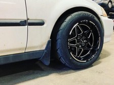 Vms Racing Front Or Rear Delta Black Lip Drag Rim Wheel 4 Lug 15x8 4x114.3 20