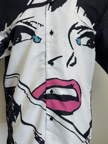 Chinatown Market Cry Graphic Print Short Sleeve Button Up Shirt CTMSP20-CRYBU - Picture 5 of 9