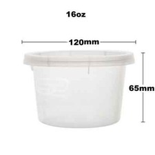 Satco Clear Plastic Chutney Cups Reusable Sauce Round Food Containers Tubs Lids