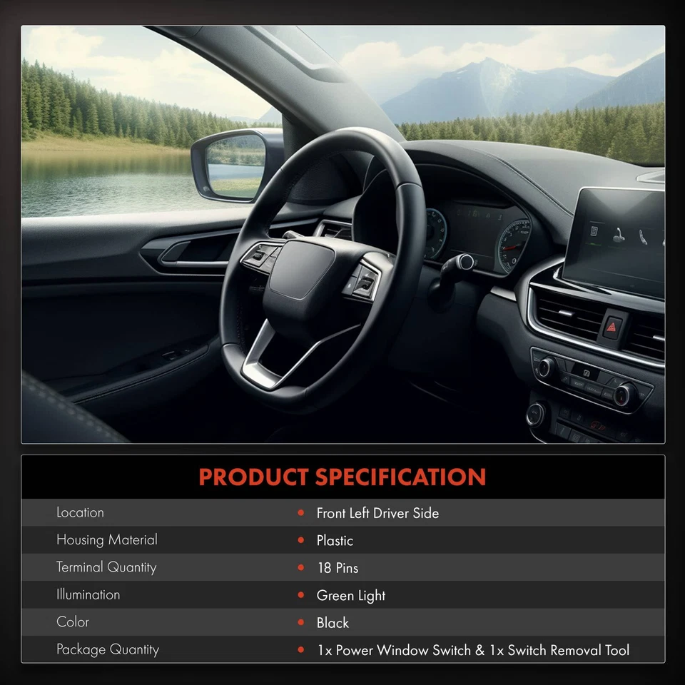 Interruptor de ventana eléctrica del conductor delantero izquierdo para Toyota RAV4 2001 2002 2003 2004 2005 Foto 2 de 4