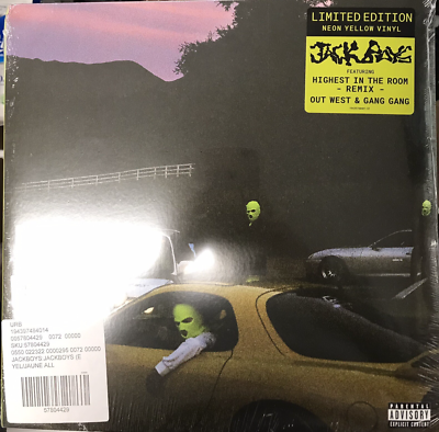 JACKBOYS VINYL! EXCLUSIVE LIMITED NEON YELLOW LP! TRAVIS SCOTT