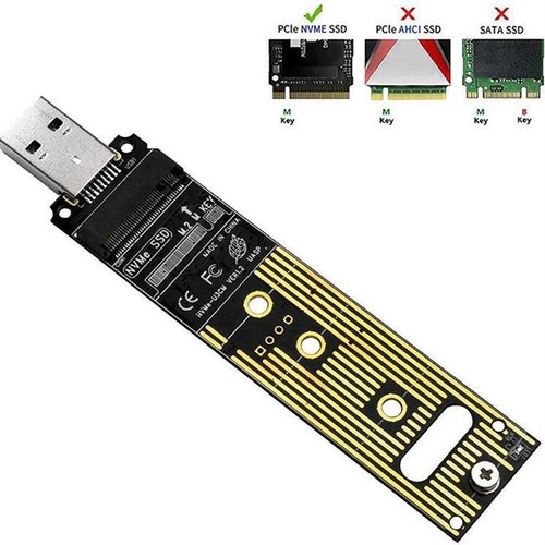 M.2 NVME SSD to USB 3.1 Adapter PCI-E to USB-A 3.0 SSD IHNYIHS=s= - Photo 2/12