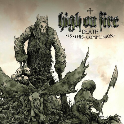#ad High on Fire Death Is This Communion New Vinyl LP Colored Vinyl Green Whit $30.22