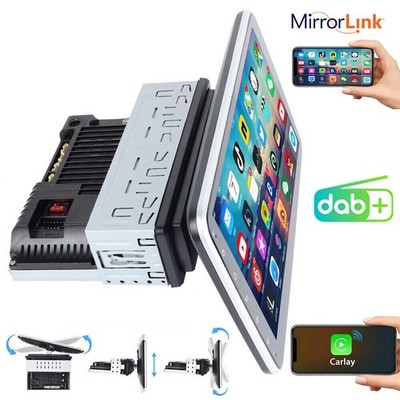 4+64GB 1DIN 10.1  Android 15 Autoradio mit Apple Carplay GPS NAVI WIFI BT DAB+