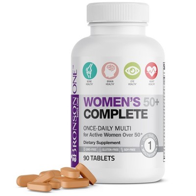 Bronson ONE Daily Women s 50+ Complete Multivitamin 90 Count (Pack of 1) 