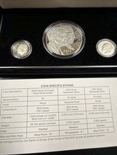 2015 March Of Dimes Special Silver Set Wbox Coa 2015 March Of Dimes Special Silver Set Wbox Coa