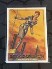 2024 SkyBox Marvel Masterpieces 92 Platinum Black Widow #3 Canvas