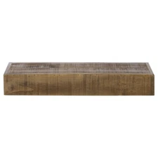 Cal-Mil 166-3-99 Madera Reclaimed Wood Rectangle Plate Riser - 20 1/2" x 7" x 3