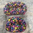 VINTAGE BARBIE TOYMAX FABRIC FURNITURE COUCH SOFA & LOVE SEAT W/ HEART PRINT