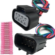 8 Pin Headlight Connector Pigtail Harness For 2007-2014 Cadillac Escalade