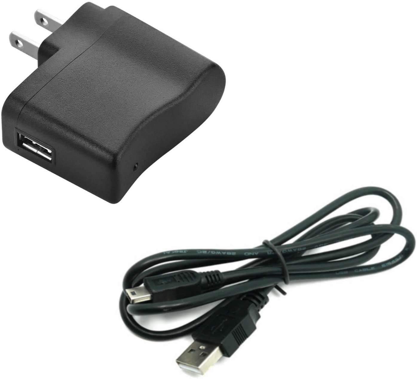 Graphing Calculator Charger: USB Power/Data Cable & Wall AC Adapter Silver