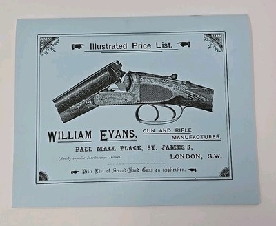 William Evans Gun & Rifle Catalog Reprint Blue
