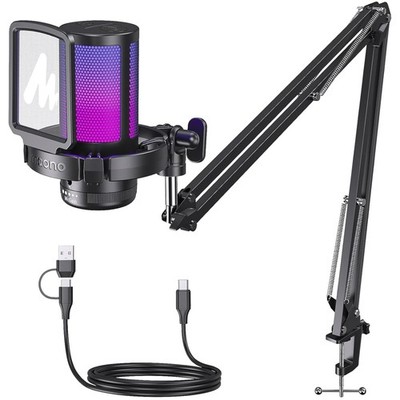 Plug-and-Play USB Gaming Mikrofon mit Null-Latenz-Überwachung und Pop-Filter