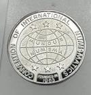 1990 International Numismatics Convention  1 oz Silver Fine 999 Troy Oz #1015