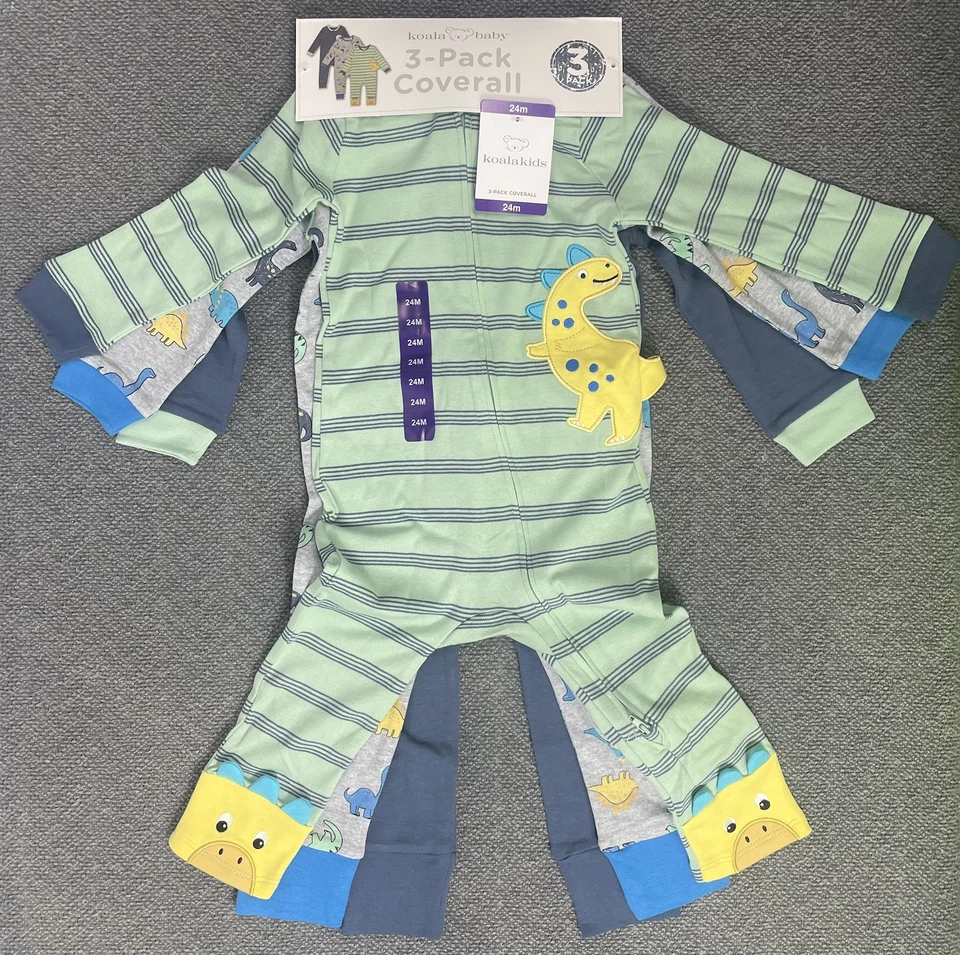 Lote de 6 juegos de dormir y jugar de una pieza para bebé Koala niños pequeños 24 meses nuevos con etiquetas Foto 3 de 4