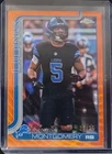 2025 Topps Chrome Football Orange Wave Refractor David Montgomery #103