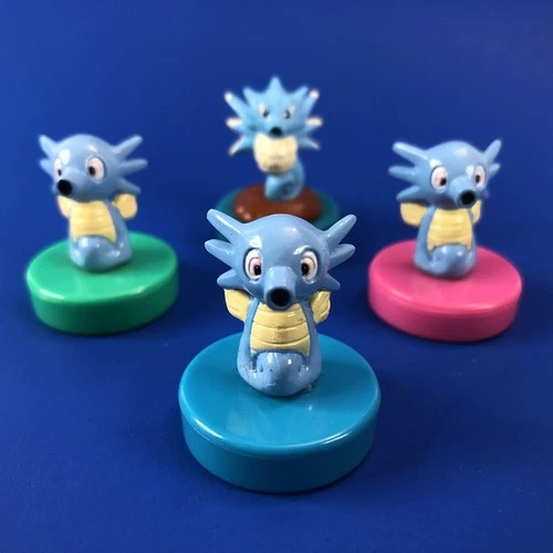 1998 Bandai | Pokémon (Horsea / Seadra) Lot Toy Stamp Figure Japan RARE VTG