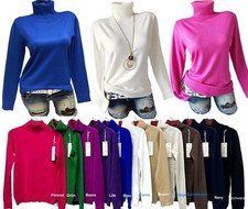 Rollkragen Pullover weicher Strickpullover Kuschel Rolli Sweater 38 40 42  #62A