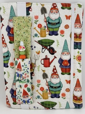 Gnome Fabric Notebook Cover With Composition Book. Junk Journal. Diary. Planner.