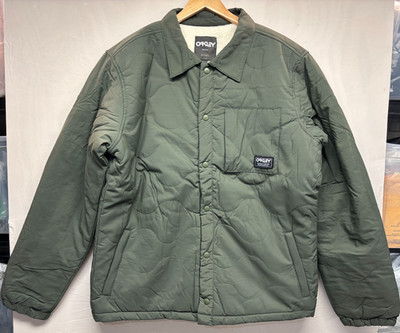 Oakley Quilted Sherpa Jacket Mens New Dark Brush Regular Fit Long Sleeve 2XL NWT