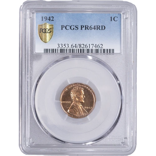 1942 1c Lincoln Wheat Cent - Proof ~ PCGS PF64RD