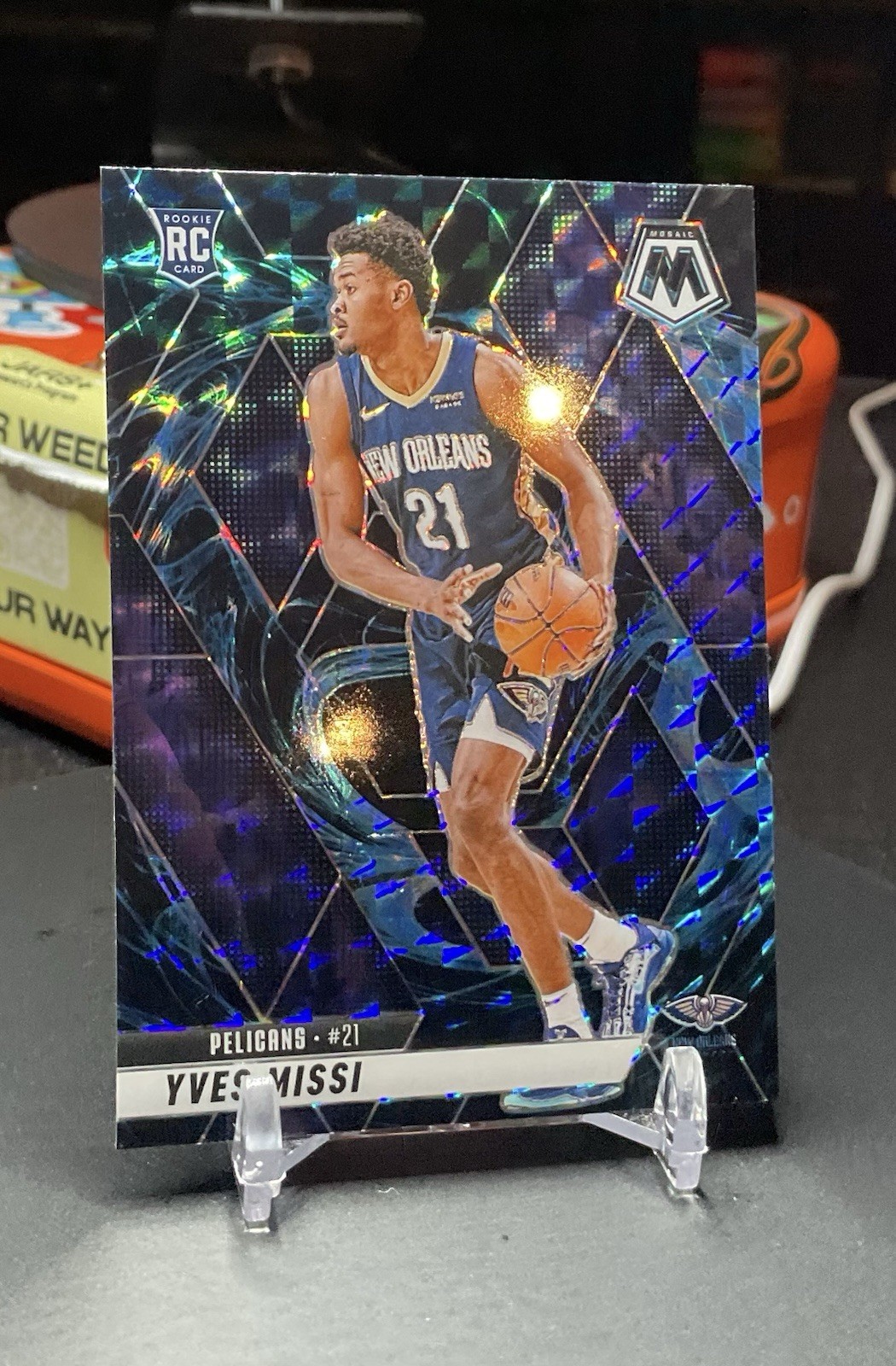 2024-25 Panini Mosaic - Rookies Yves Missi #243 Genesis Mosaic Prizm (RC)