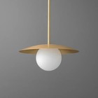Modern Raw Brass Dome Pendant Light – Cone & Globe Ceiling Fixture