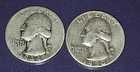 1944 and 1950 D   Washington Quarter  Silver