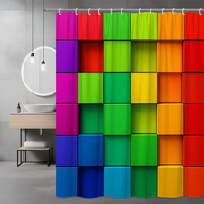 Vibrant Colorful Shower Curtain for Fun Bathroom Decor
