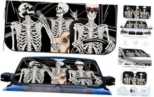 Funny Skull Car Windshield Sunshade for Big 55x30 inches Funny Skulls Drive