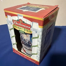Budweiser Holiday Stein 2001 Holiday at the Capital Anheuser-Busch Clydesdale