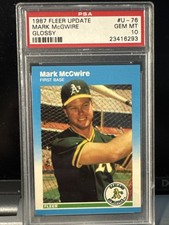 1987 FLEER UPDATE GLOSSY  #U-76 MARK McGWIRE OAKLAND ATHLETICS PSA 10