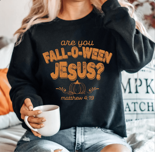 Are You Fall-O-Ween Jesus Sweatshirt Christian Fall Sweater - Picture 19 of 33
