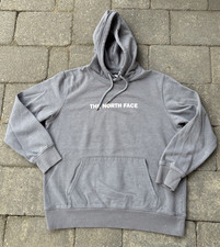The North Face Women s Gray Graphic Logo Fleece Pullover Hoodie Pockets L