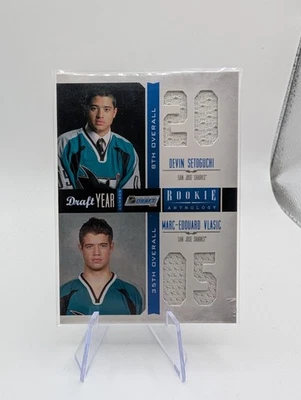 2011-12 Panini Rookie Anthology Draft Year Combo Jerseys #18 Setoguchi/Vlasic - Image 1 of 2