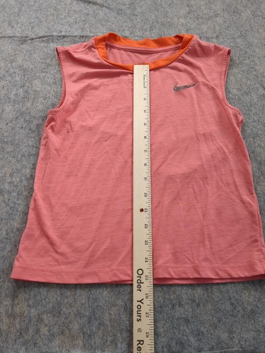 Nike Girls Yoga Dri-fit Tank Training Size M Pink Salt - Picture 3 of 9