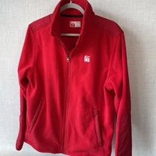 Chik Fil A Jacket Fleece Sweater Red Restaurant Employee Full Zip Unisex Sz M