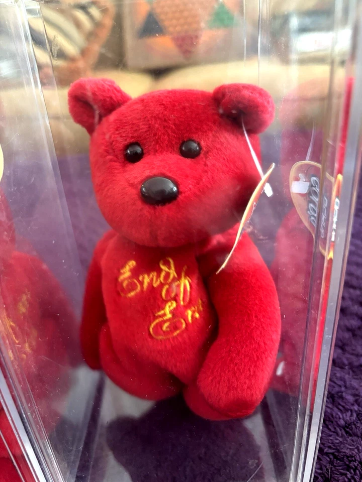 Michael Jordan Beanie Bears Fin de Era 1-13-99 coleccionable con estuches Foto 3 de 4